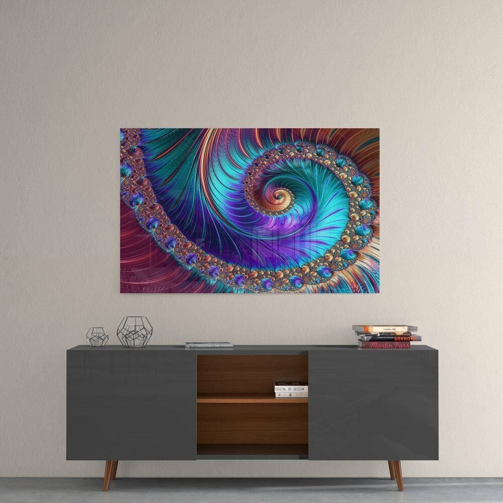 Renkli Helezon Cam Tablo