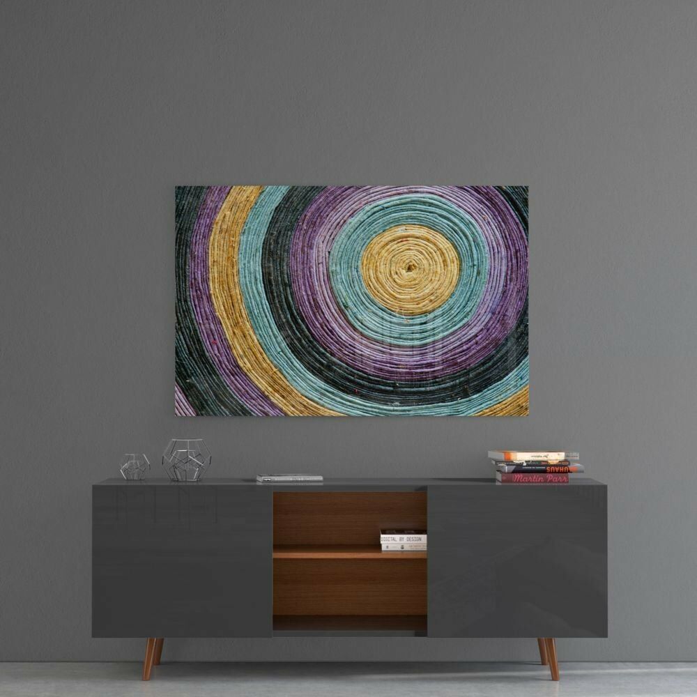 Renkli Helezon Cam Tablo