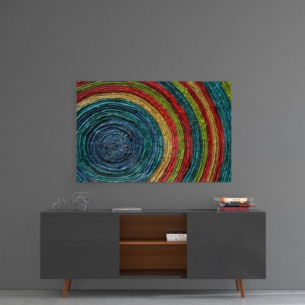 Renkli Helezon Cam Tablo