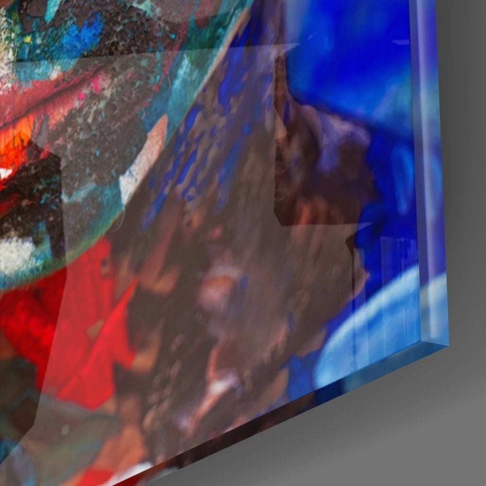 Renkli Hüzün Cam Tablo