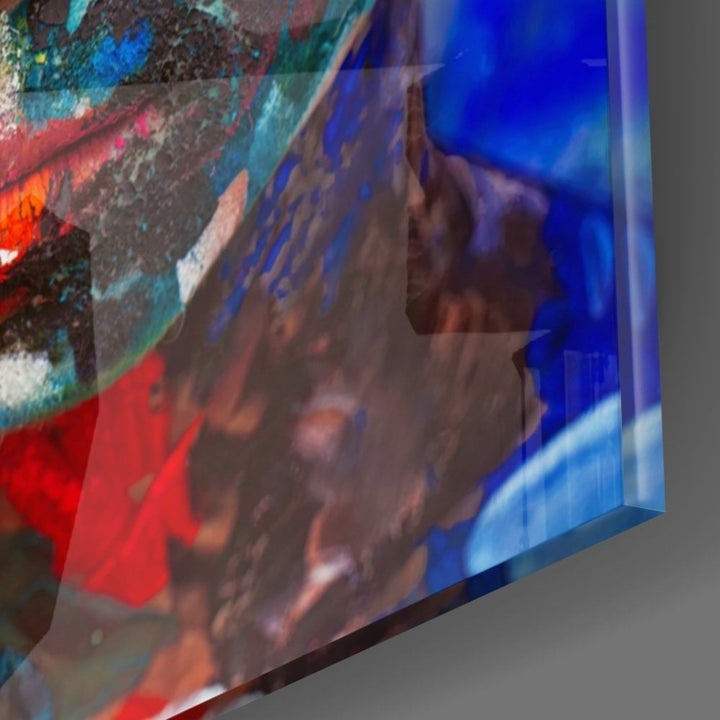 Renkli Hüzün Cam Tablo