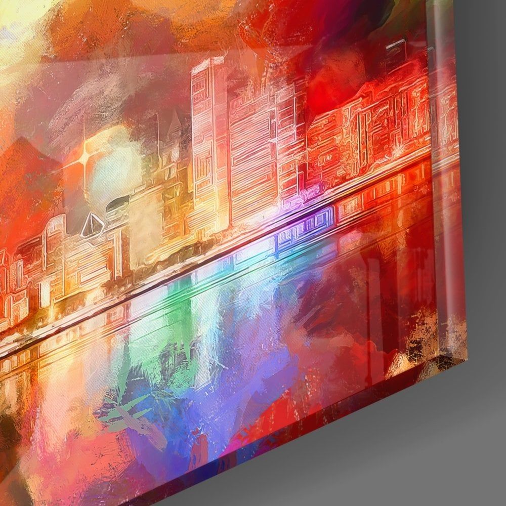 Renkli Kartal Cam Tablo