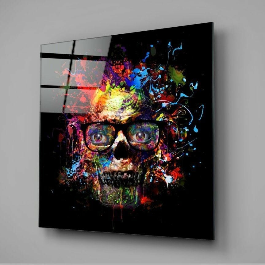 Renkli Kurukafa Cam Tablo