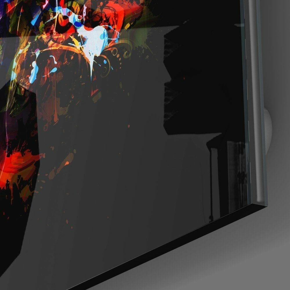 Renkli Kurukafa Cam Tablo