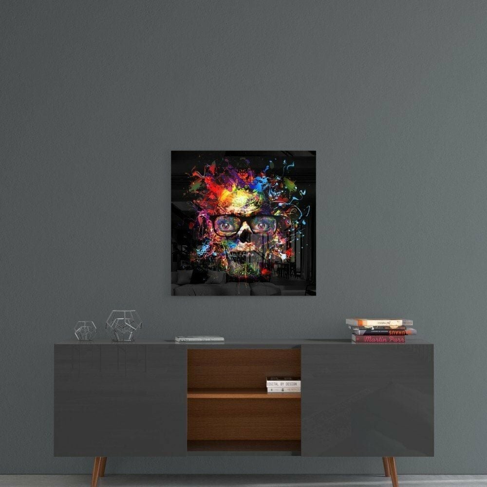 Renkli Kurukafa Cam Tablo