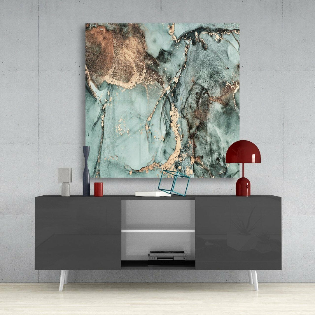 Renkli Mermer Cam Tablo