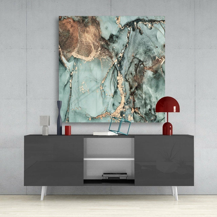 Renkli Mermer Cam Tablo