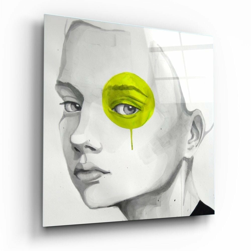 Sarı Bakış Cam Tablo