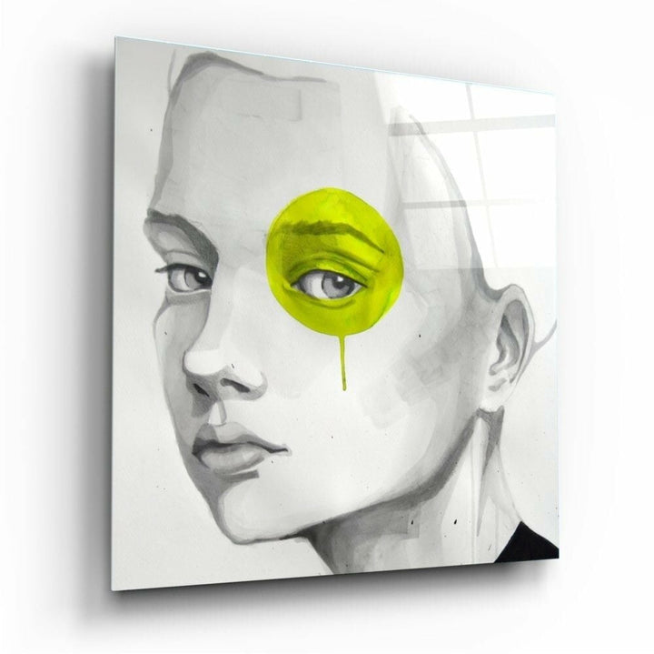 Sarı Bakış Cam Tablo