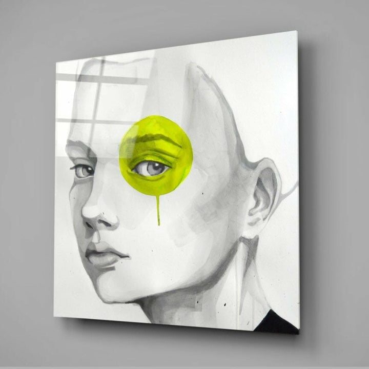 Sarı Bakış Cam Tablo