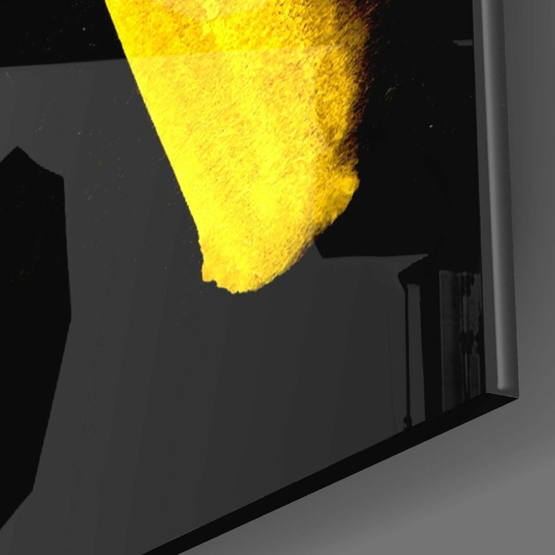 Sarı Hikaye Cam Tablo