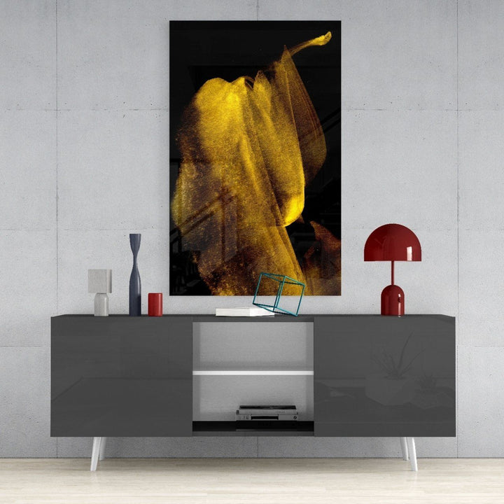 Sarı Hikaye Cam Tablo