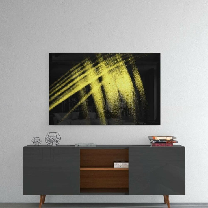 Sarı Işıklar Cam Tablo