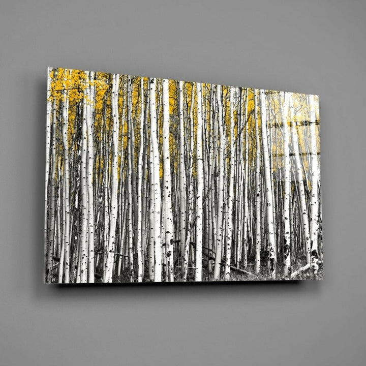 Sarı Orman Cam Tablo