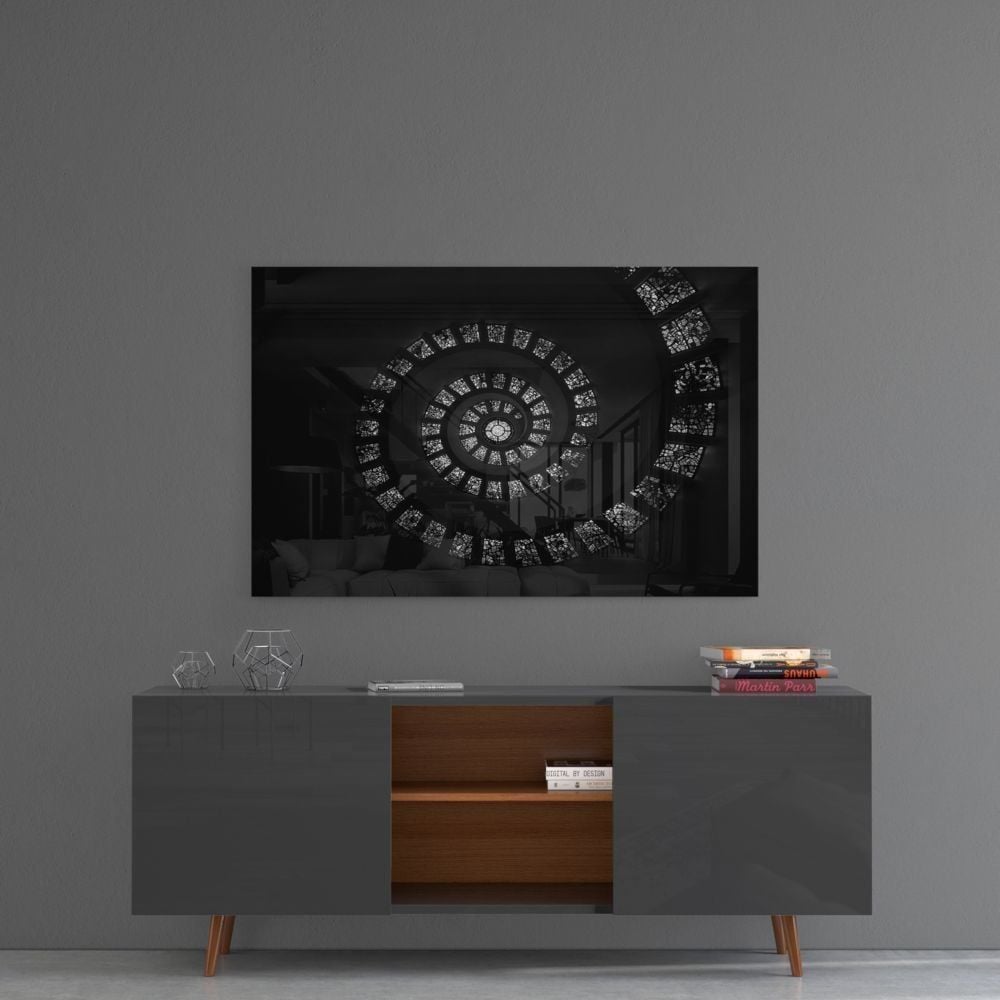 Sarmal Merdiven Cam Tablo