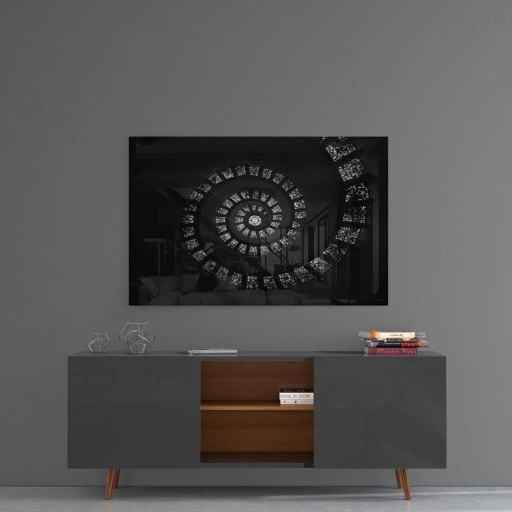 Sarmal Merdiven Cam Tablo