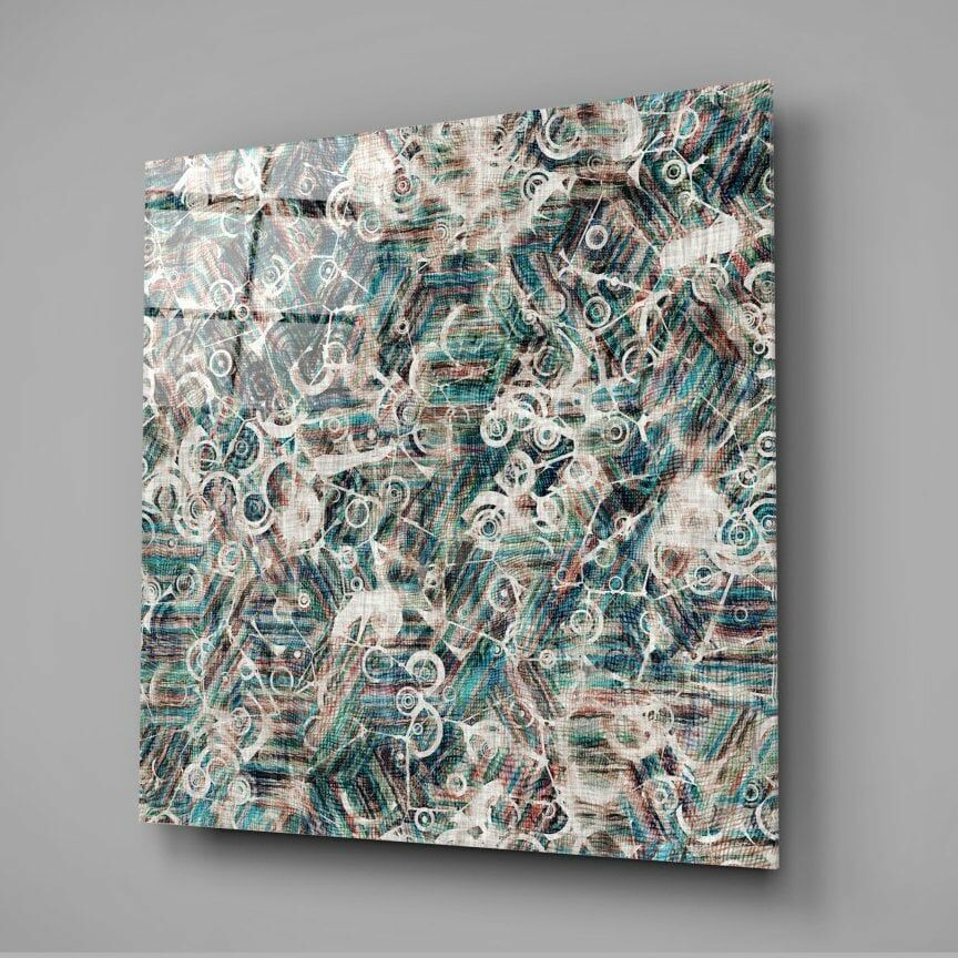 Şekillerin Gizemi Cam Tablo