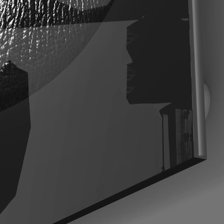 Siyah Dudaklar Cam Tablo