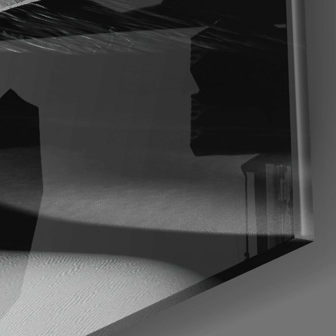 Siyah Manzara Cam Tablo