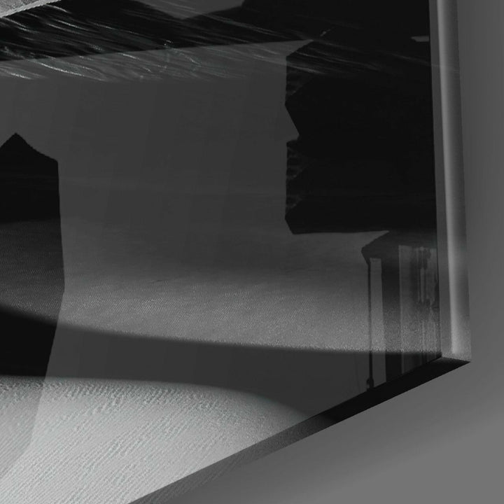 Siyah Manzara Cam Tablo