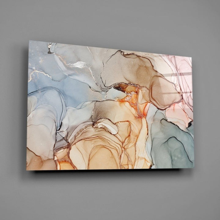 Soft Mermer Desen Cam Tablo