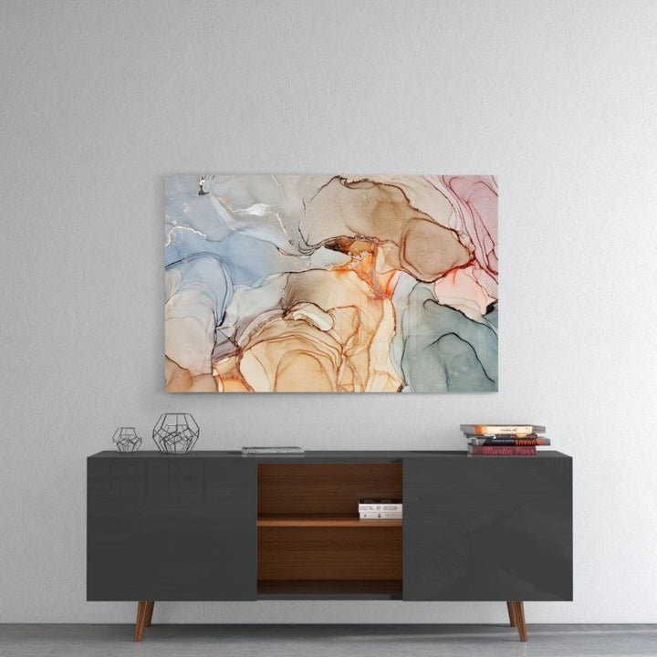 Soft Mermer Desen Cam Tablo