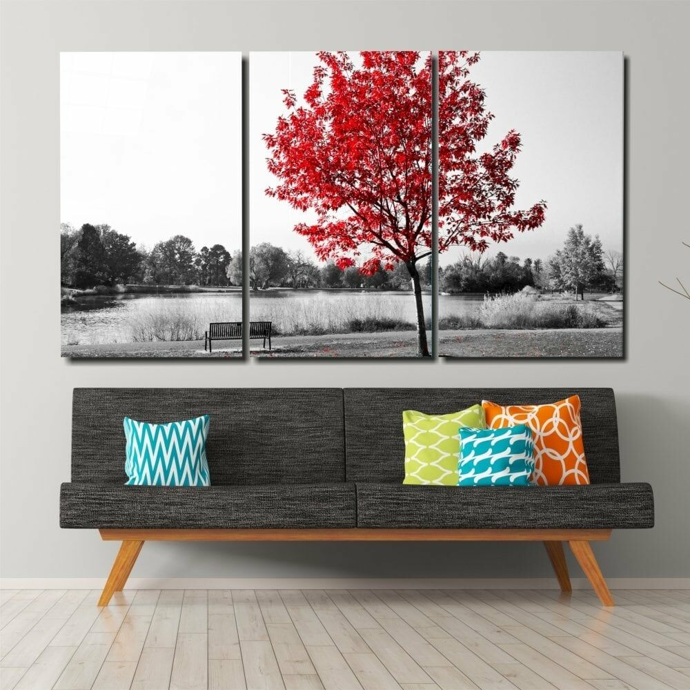 Sonbahar Ağacı Mega Cam Tablo