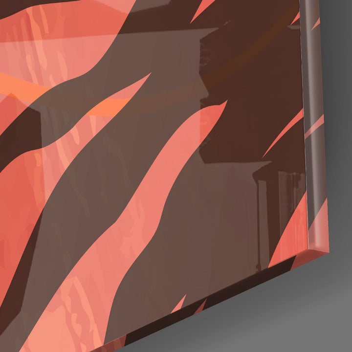 Sonbahar Kırmızı Cam Tablo