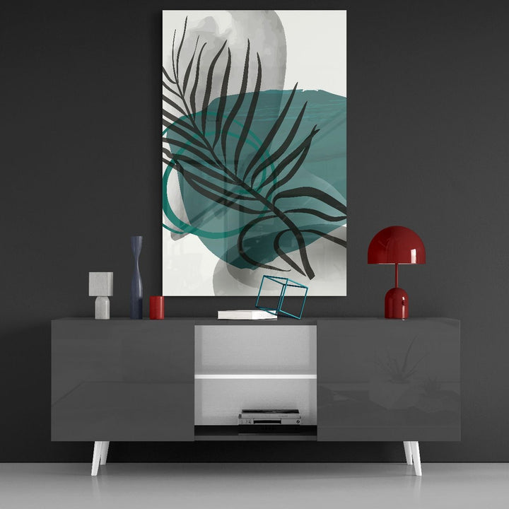 Sonbahar Yeşil Cam Tablo