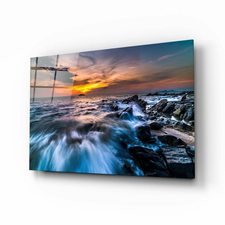 Sonsuz Deniz Cam Tablo