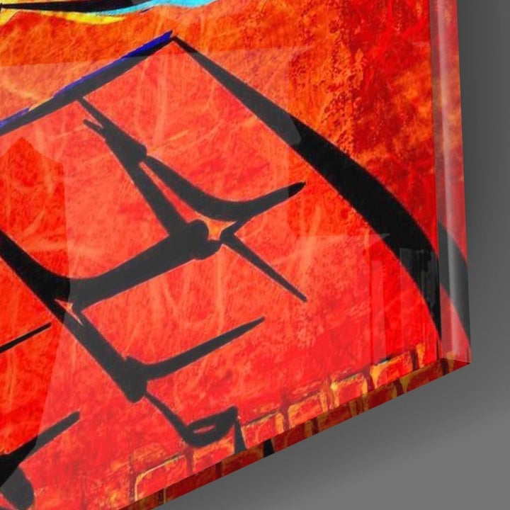 Soyut Çello Cam Tablo