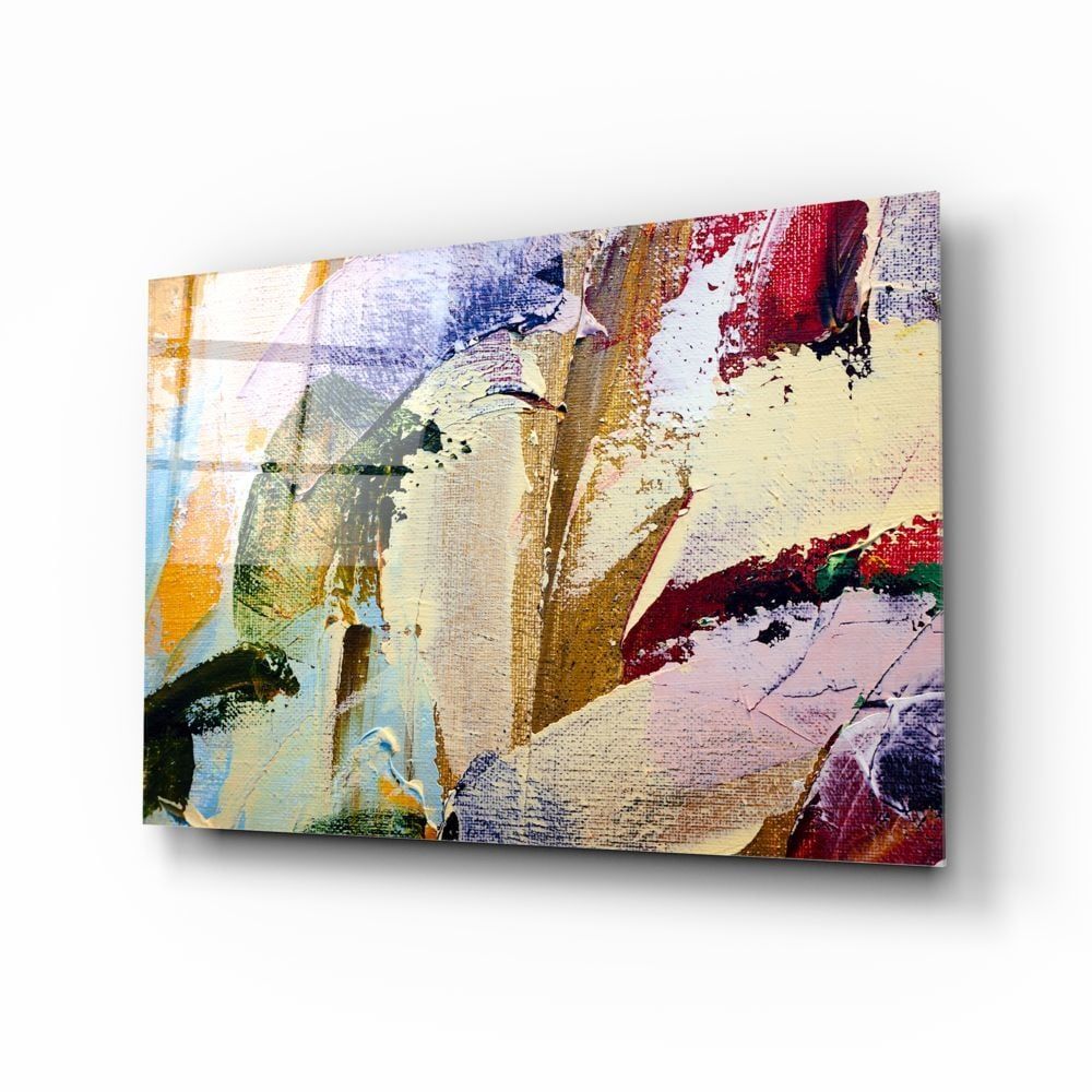 Soyut Desen Cam Tablo