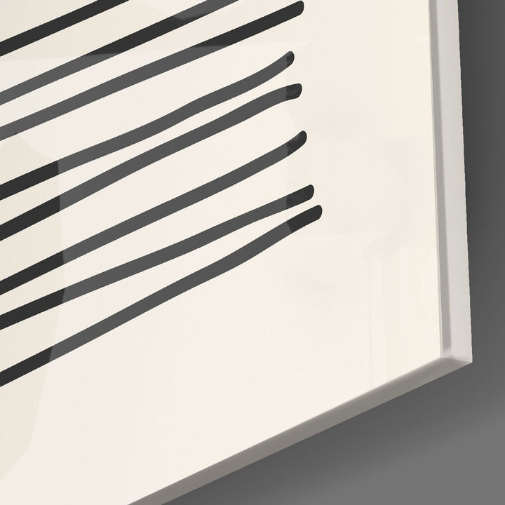 Soyut Gün Batımı Cam Tablo