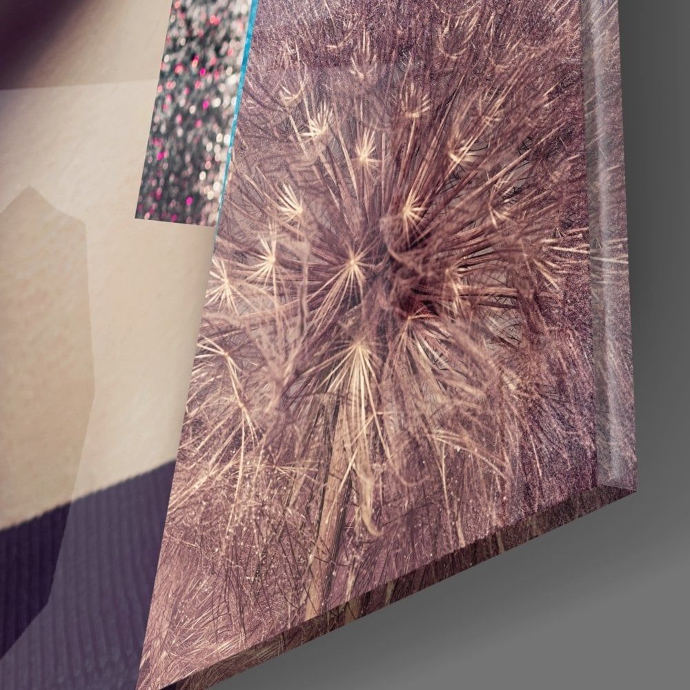 Soyut Kadın Portre Cam Tablo