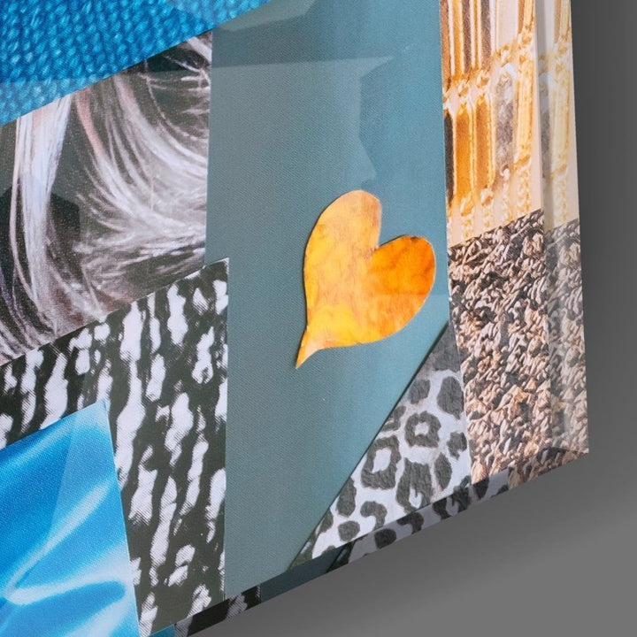 Soyut Karmaşa Cam Tablo