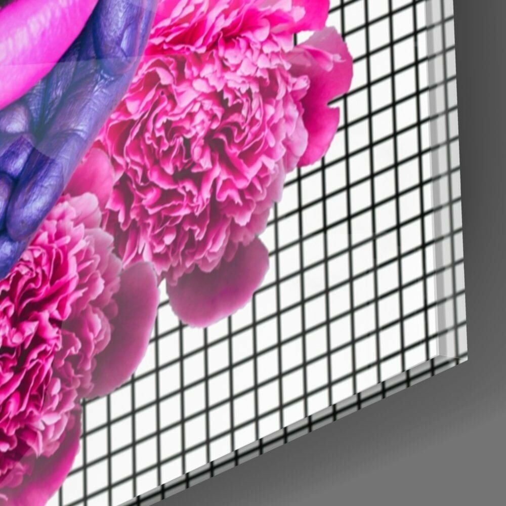 Soyut Karmaşa Cam Tablo