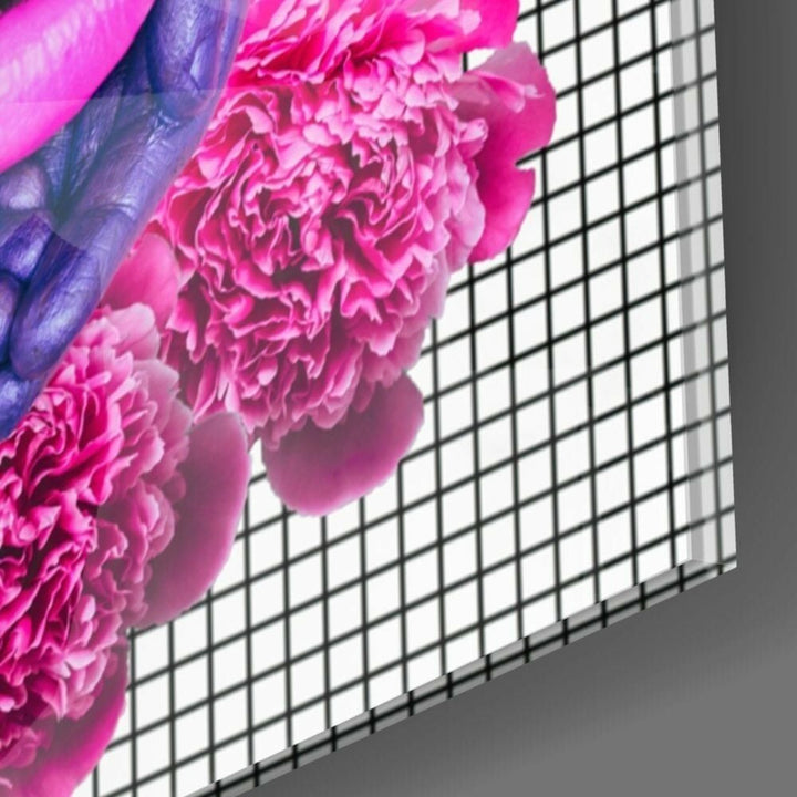 Soyut Karmaşa Cam Tablo