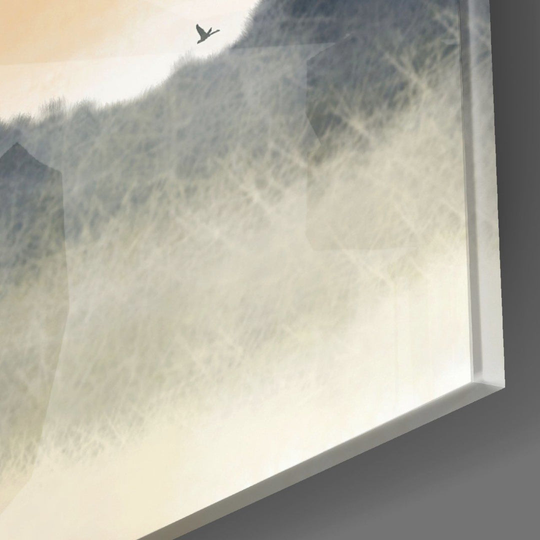 Soyut Manzara Cam Tablo