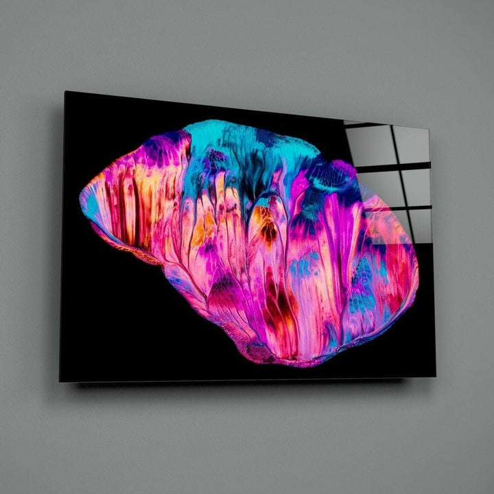 Soyut Pembe Cam Tablo