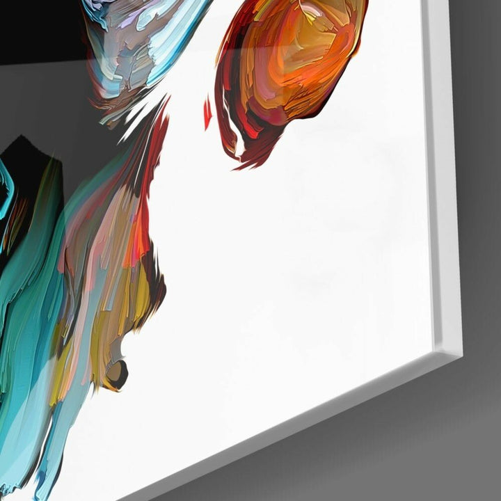 Soyut Portre Cam Tablo