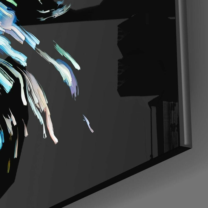 Soyut Portre Cam Tablo