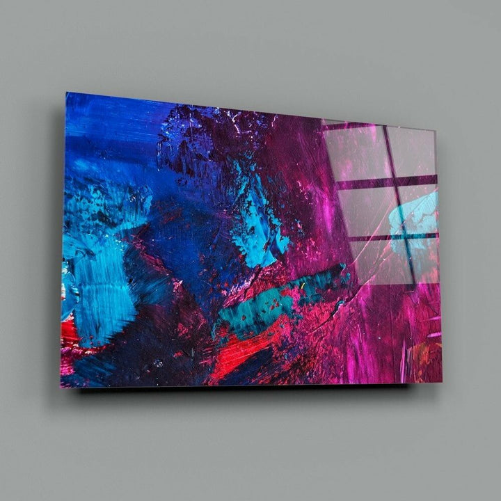 Soyut Renkler Cam Tablo