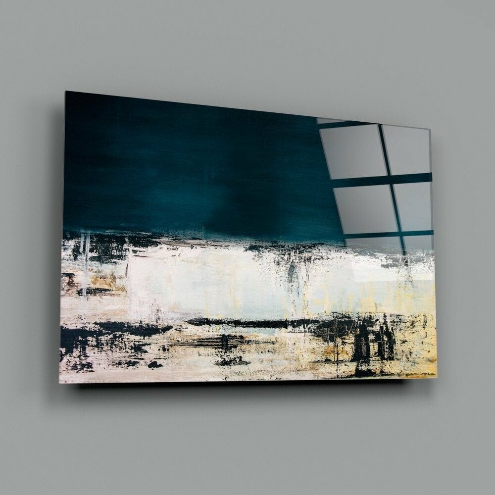 Soyut Renkler Cam Tablo