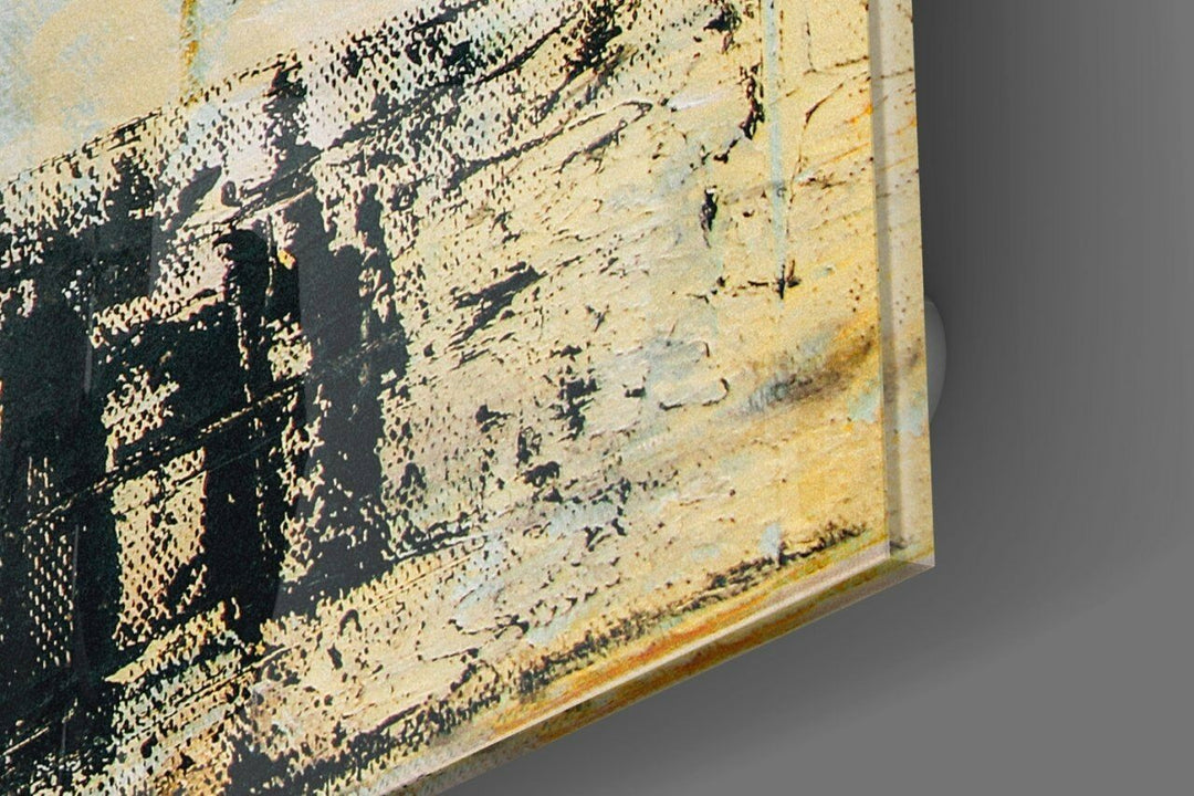 Soyut Renkler Cam Tablo