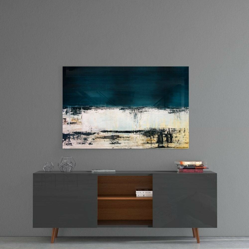 Soyut Renkler Cam Tablo