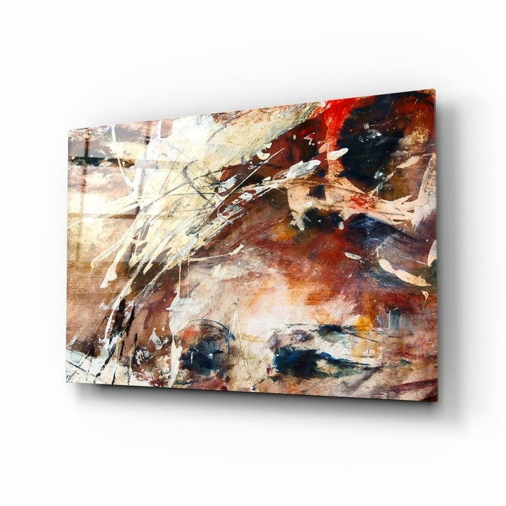 Soyut Renkler Cam Tablo