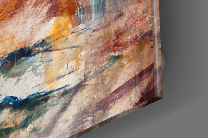 Soyut Renkler Cam Tablo