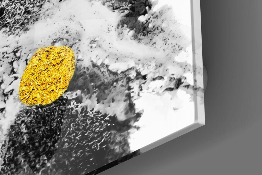 Soyut Renkler Cam Tablo