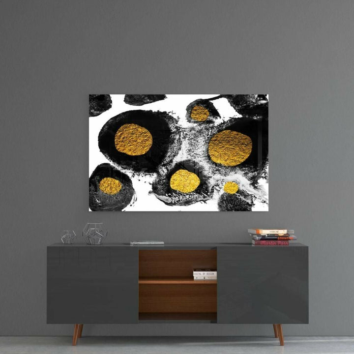 Soyut Renkler Cam Tablo