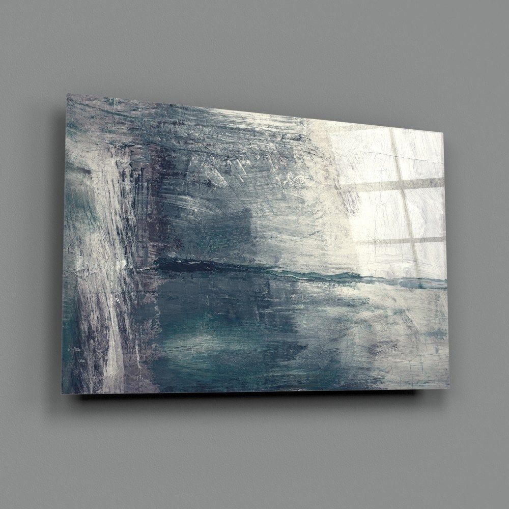 Soyut Renkler Cam Tablo